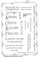 Amazing Mackintosh Words Rubber stamp  - A6